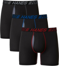 Hanes Men'S Underwear Pack, 3-Pack, Total Support Pouch Boxer Briefs or Trunks,