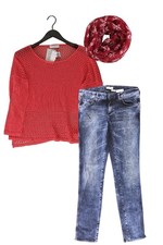 Completo moda donna taglia M con maglione taglia M, H&M jeans taglia W29