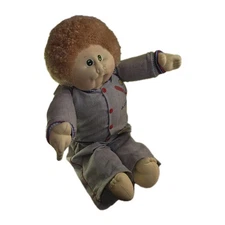 Cabbage Patch Doll Green Eyes Blonde Boy 1984 Dimples Jr. Coach Adoption Info 