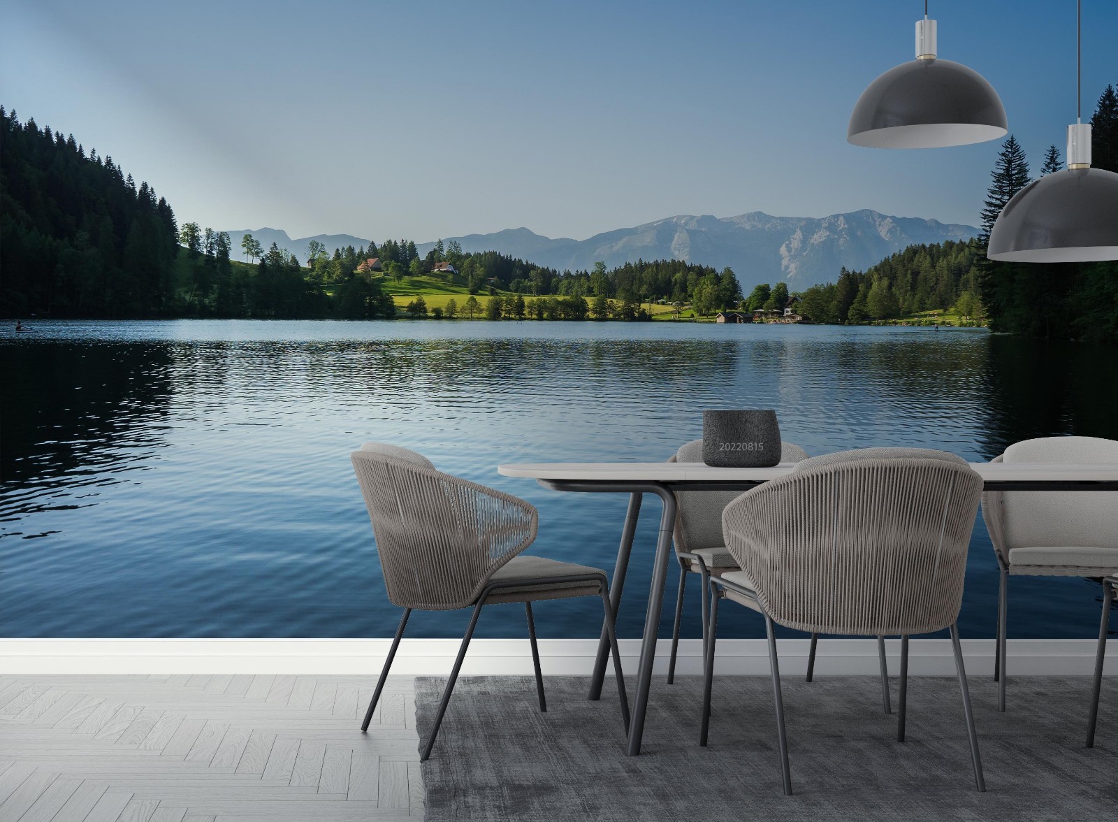 3D Mountain Forest Lake Landscape Wall Murals Wallpaper Murals Wall Sticker