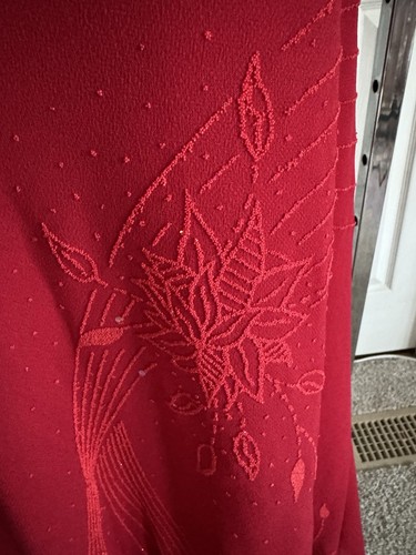 Gonna da sera lunga elegante rossa moda Luna vita elastica trasparente impreziosita XL - Foto 4 di 8