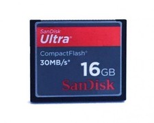 SanDisk 16GB CF Ultra Compact Flash Memory Card 30 MB/s SDCFH-016G-A11 