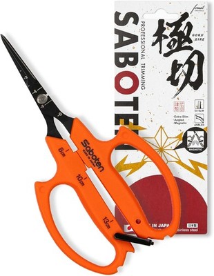 Saboten Japanese Harvesting Shears, Magnetic Springl, Fine-Tip Angled