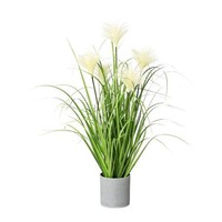 artplants Kunst Pampasgras Vilmo Im Dekotopf, Rispen, Creme, 65Cm
