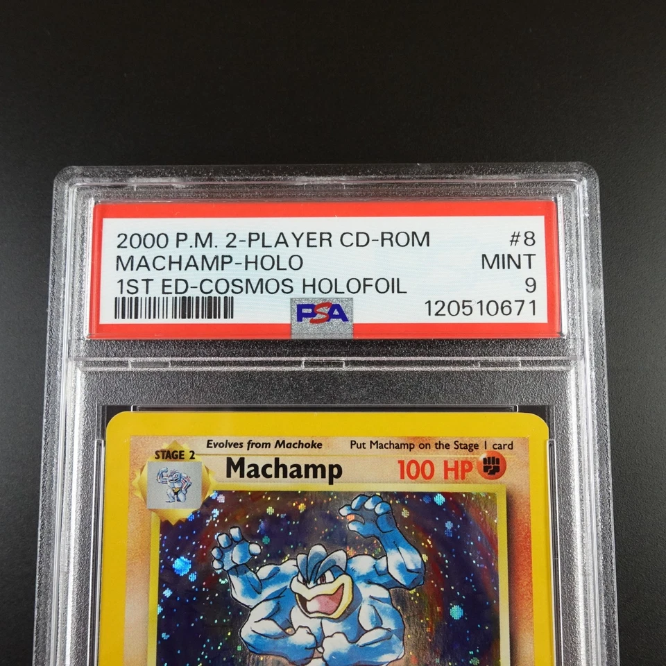 PSA 9 Machamp 8/102 Pokemon Cosmos Holofoil 2 Player CD Base Set Graded Card - Image 2 of 4