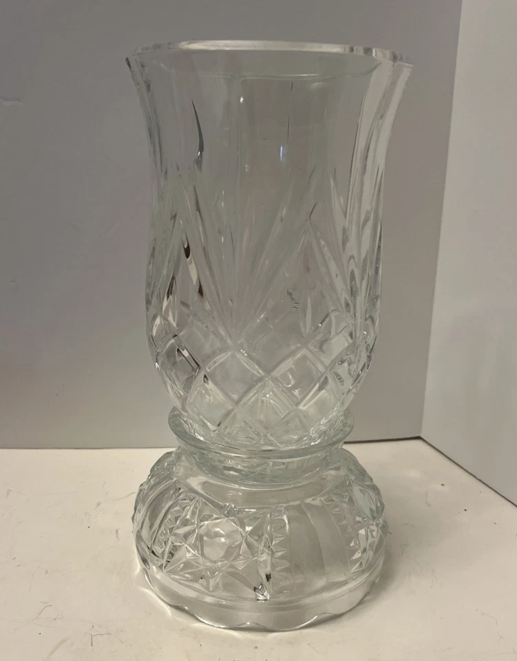 Dublin Crystal Hurricane Candle Holder 2 Pc a557 Moon& Stars Fairy Lamp Bottom - Image 4 of 4