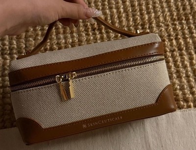 SkinCeuticals Chic Handheld Vanity Case - Vintage Aesthetic Cosmetic Travel Bag