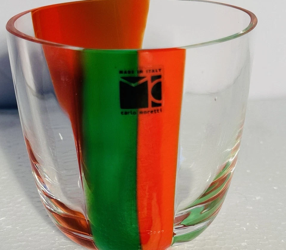 Bicchiere Vetro Murano Carlo Moretti Collezione I DIVERSI Firmato - Immagine 2 di 4