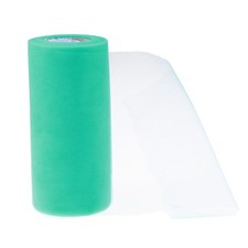Polyester Tulle Roll 22m x 15cm for Wedding Car Decoration Lake Green