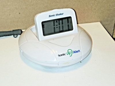 Sonic Alert SBP100 Portable Loud Vibrating Clock Bed Shaking Function Loud Alarm