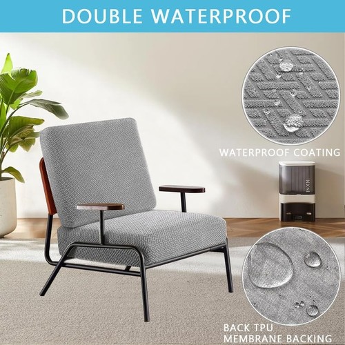 Waterproof Couch Cushion Cover Stretch Jacquard Sofa Cover 2 Seater Outdoor C... - Picture 2 of 8