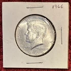 1966 Kennedy Half Dollar, No Mint Mark, 40% Silver, Circulated
