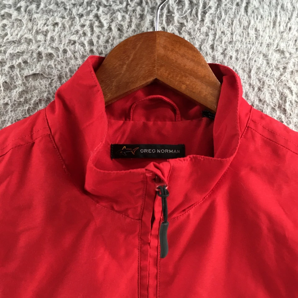 Greg Norman Half Zip Sleeveless Vest Mens M Red Polyester Mock Neck Pullover - Image 3 of 4