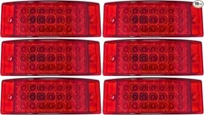 Qty 21 LED Side Marker Clearance Light Rectangle 12V Truck 6x Red