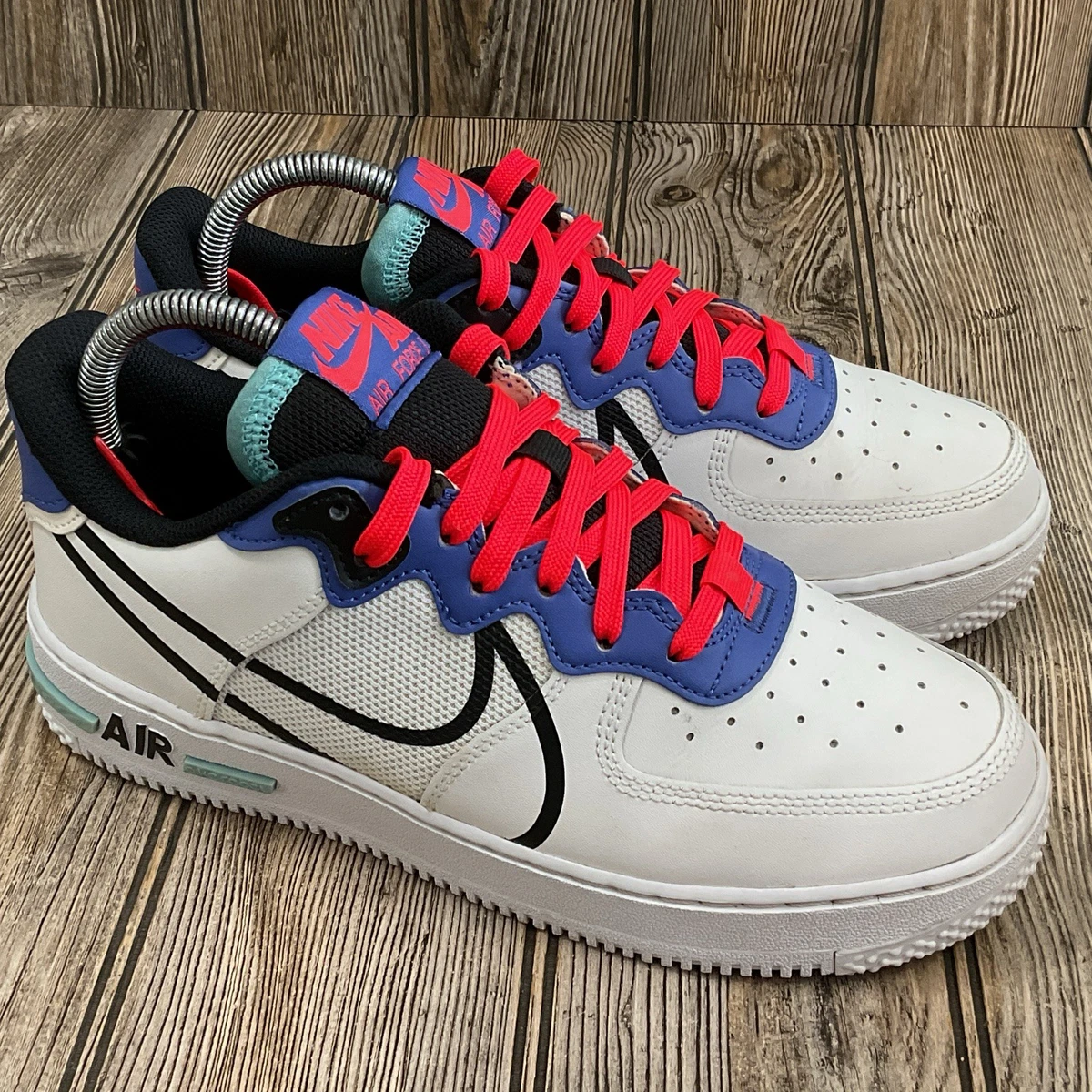 NIKE AIR FORCE 1 REACT WHITE-BLACK-ASTRONOMY BLUE Men\'s SZ 13 CT1020-102 White Nike AIR FORCE 1 REACT | SVD main image 3