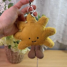 Jellycat Amuseables Sun Plush Keychain   Cute Sunflower Bag Charm Doll NWT
