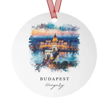 Budapest Hungary Ornament: Unique Budapest Souvenir, Hungary Xmas Decor, and Aut