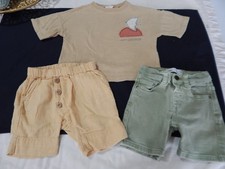 ZARA Baby Boys 9-12 months Shorts and Shirt Summer Bundle Lot Minimalist