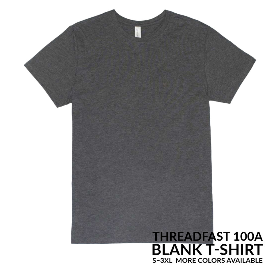 Threadfast 100A Blank T-Shirt Soft Premium Tee S-3XL Multiple Colors Bulk