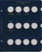 WHITMAN #4925 Presidential Dollar $ Album Page 4 ONLY 2016-2020 Type Set  Book