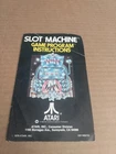 Atari Slot Machine Game Instruction Book Manual Only