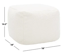 Safavieh SAMUELS BOUCLE POUF, Reduced Price 2172772441 SFV5041A