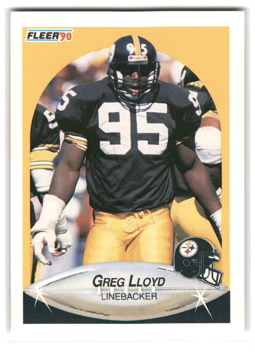 Greg Lloyd 1990 Fleer FOOTBALL #147 Pittsburgh Steelers Rookie RC