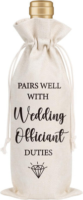 Wedding Officiant Wine Gift Bag Officiant Gift Pairs Well with Wedding Proposal