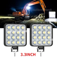 Pair 3.3'' inch 50W LED Spot work Lights Fit Caterpillar Construction Equipment