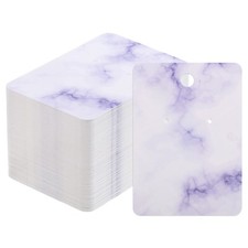 Card Display Earring, 200pcs for Hanging Earrings Style 5, Clear Purple