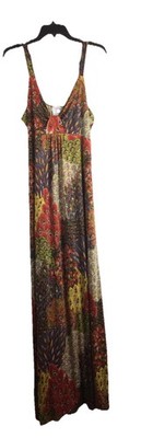 Raindrops Women s Maxi Dress By Papillon BOHO Vacation Colorful Flower Size XL