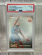 1993 Hoops Face to Face #FTF2 - Alonzo Mourning & Patrick Ewing - PSA 7