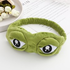 Cute Frog Sleep Eye Mask Plush Sad 3D Blindfold Travel Sleeping Cover Soft Shade