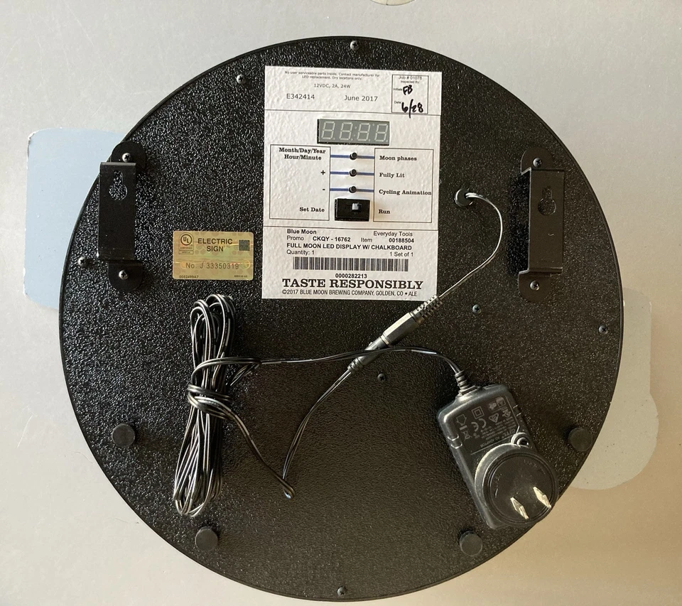 🌟 Luz de barra de letrero de cerveza LED Bluemoon de movimiento animado raro Foto 3 de 4