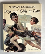 Norman Rockwell's Boys and Girls At Play 1976 Hardcover Book George Mendoza VTG