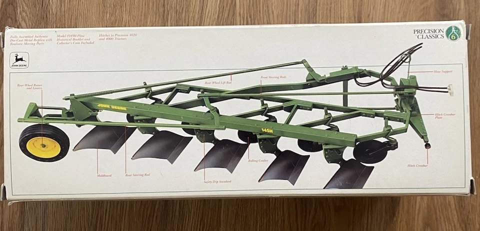 ERTL~JOHN DEERE~#6 PRECISION CLASSIC~ F145H 5-Bottom Moldboard Plow 1/16 Scale! - Image 4 of 4