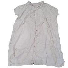 Nest Robe Linen Dress Beige Semi-Sleeve Used -Shipping from Japan