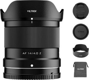 Viltrox AF 14mm F4.0 Z Objectif d'angle ultra-côté plein cadre pour appareil photo Nikon Z Mount