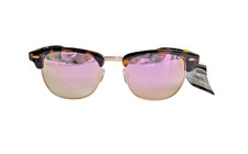 Foster Grant Polarized Sunglasses Tortoise Shell Half Rim Mirrored Lenses