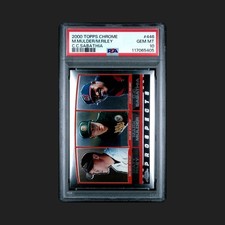 2000 TOPPS CHROME #446 M.RILEYM.MULDER C.C.SABATHIA PSA 10 GEM MT