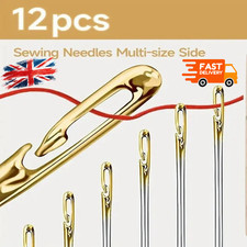 12pcs Self Threading Sewing Needles Easy Thread Mixed Sizes Multi Pack