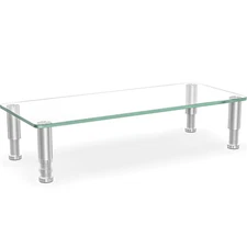 Clear Computer Monitor Riser with Height Adjustable Multi Media Desktop Stand...