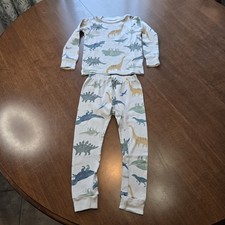 Carter's 2T 2-Piece Long Sleeve Snug Fit Dinosaur Cotton Pajama Set Gray