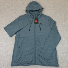 Quiksilver Energy Jacket Zip Hoodie DryFlight Mens Medium Smoke Blue Stretch NWT