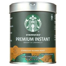 Starbucks Premium Instant Coffee, Blonde Roast, 100 Arabica Beans, 3.17 oz