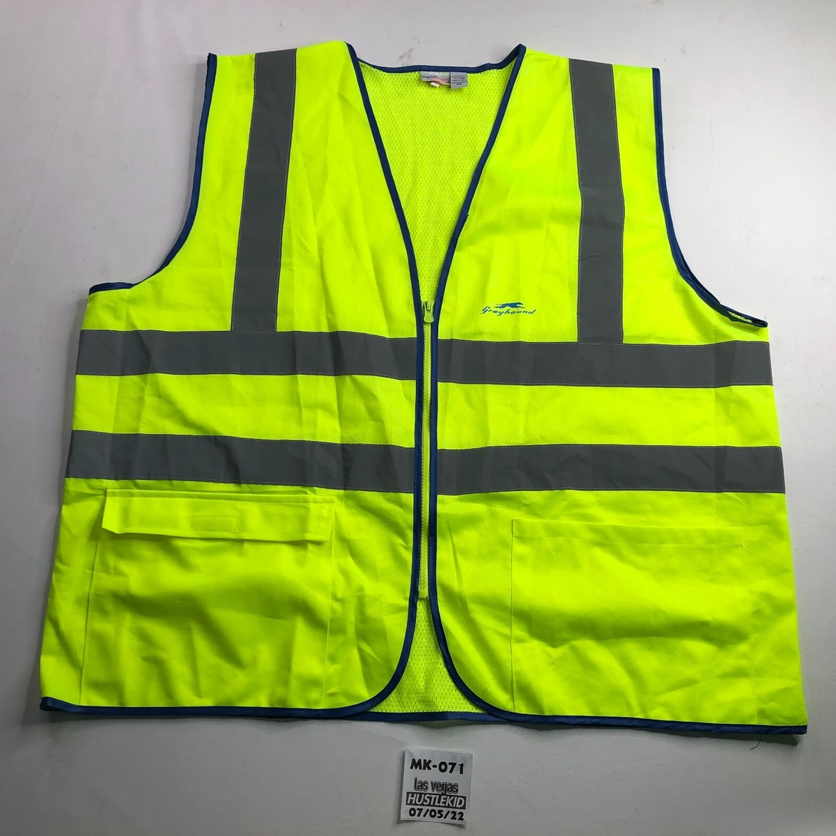 Official Grey Hound Bus Employee Reflective Mesh Vest Shirt Men