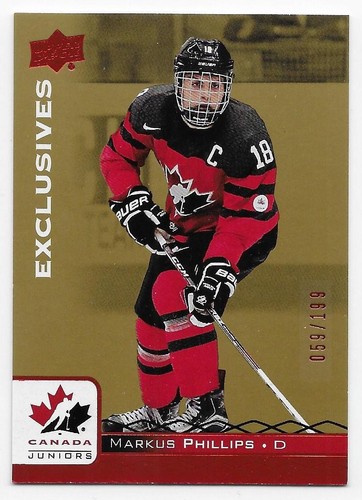 17/18 UD TEAM CANADA JUNIORS EXCLUSIVES PARALLEL /199 (#1-100) U-Pick From List - Picture 49 of 61