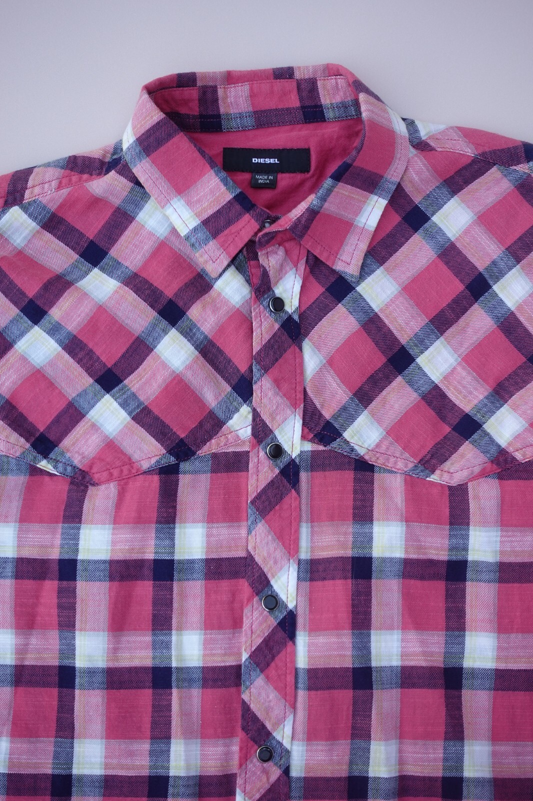 Diesel Men’s S-PLanet Shirt Long sleeves Misty Rose, grunge, western, 90s Size M