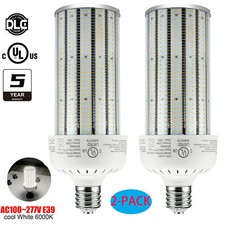 2-Pack 120W LED Corn Light 6000K For Garage Warehouse Factory Office Lamp Bulb