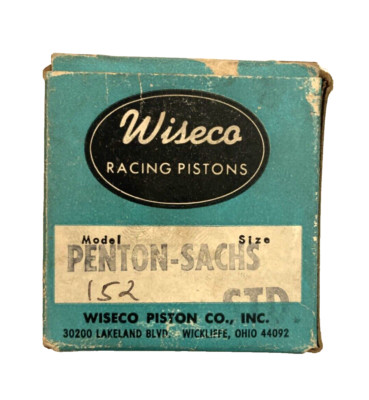 1970s VINTAGE WISECO PENTON/SACHS IRON HEAD 152cc STD PISTON ASSY, EXIB+ (#BB06)